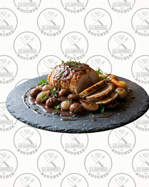 Rôti de pintade forestier